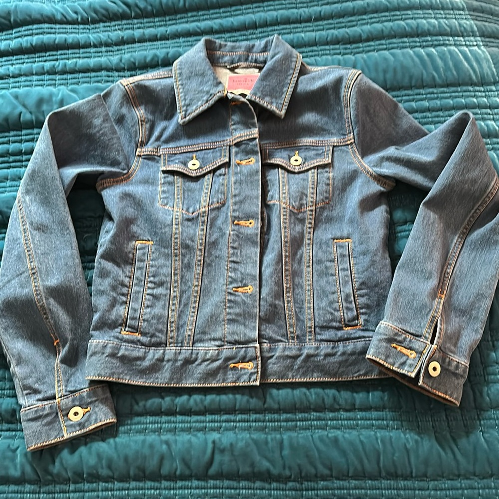 Kate Spade denim jacket size small please read measurements pink label vguc